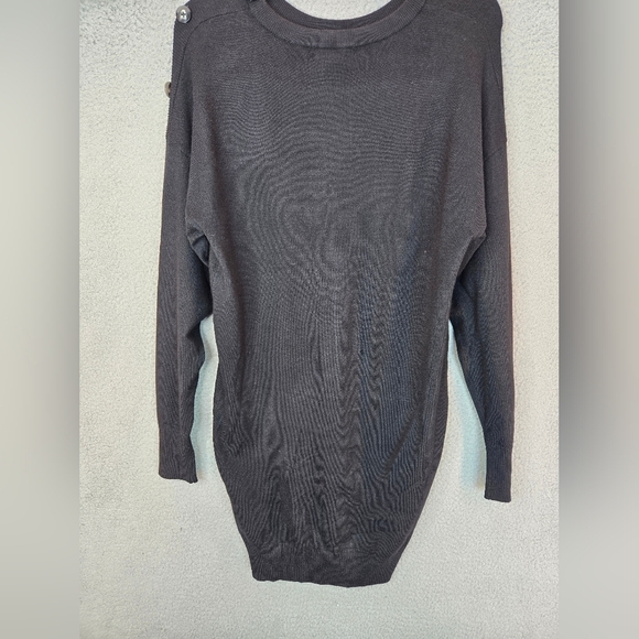 Steve Madden Black Sweater Dress Sz S Womens Soft & Cozy Feel Long Sleeve Warm - Picture 11 of 11
